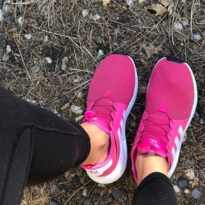 Pink adidas shoes